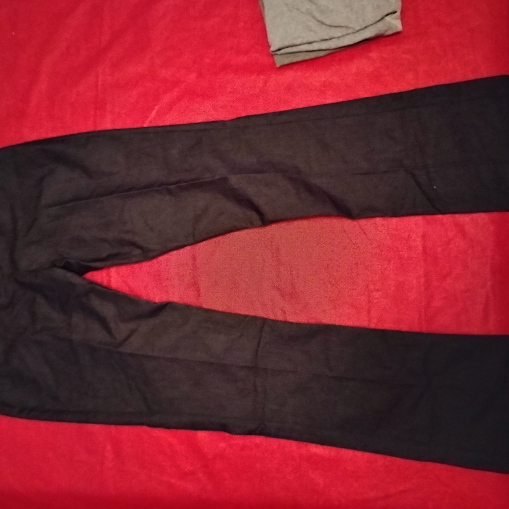 Black Straight-Leg Pants